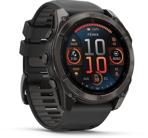 Garmin Fēnix® 8 - 51 mm AMOLED Sapphire - GPS Multisport Smartwatch - Schwarz/Carbongrau