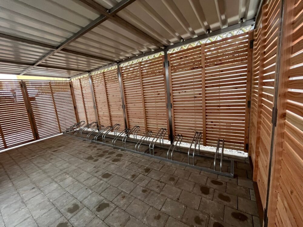 Fahrradgarage Fahrradhaus Mülltonnenhaus Gartenhaus Gr.4 531 x 265 cm mit Holzverkleidung – Bild 2