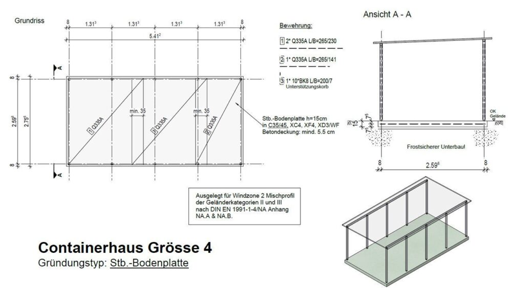 Fahrradgarage Fahrradhaus Mülltonnenhaus Gartenhaus Gr.4 531 x 265 cm mit Holzverkleidung – Bild 5
